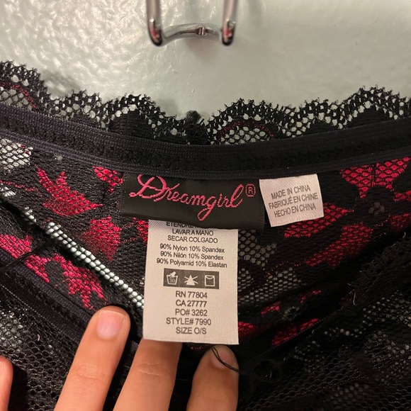 dreamgirl lace sheer off the shoulder top - Picture 3 of 3